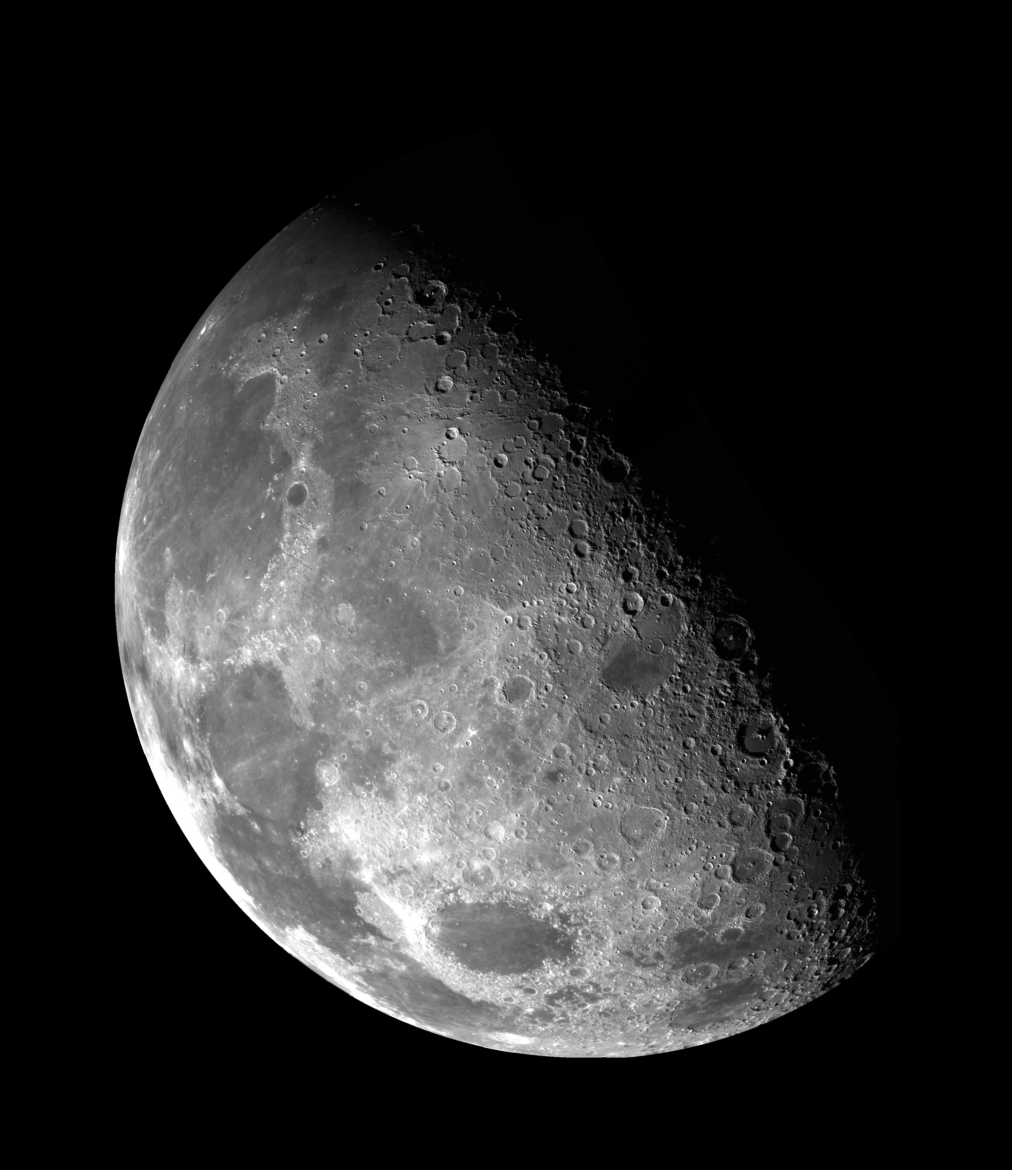 Spacecraft on the lunar surface with Earth in the sky